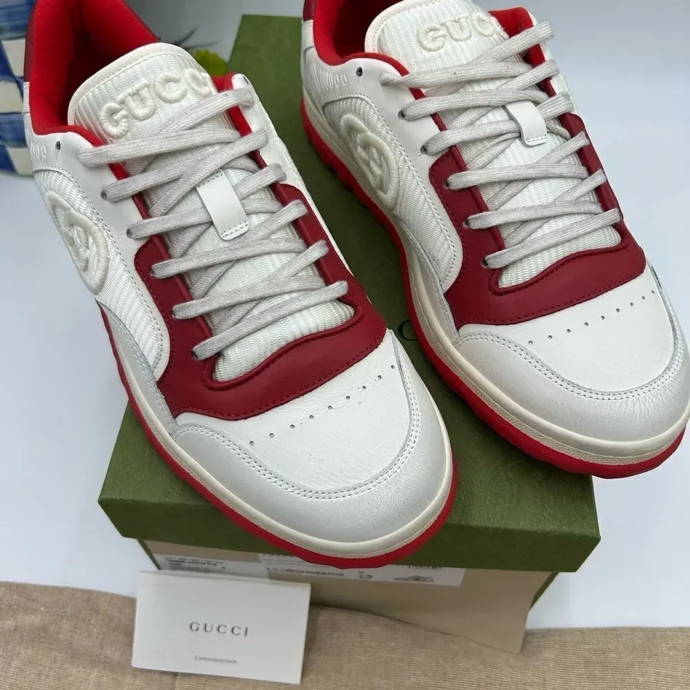 Men’s Gucci Mac 80 low top leather sneakers size 9, made in Italy